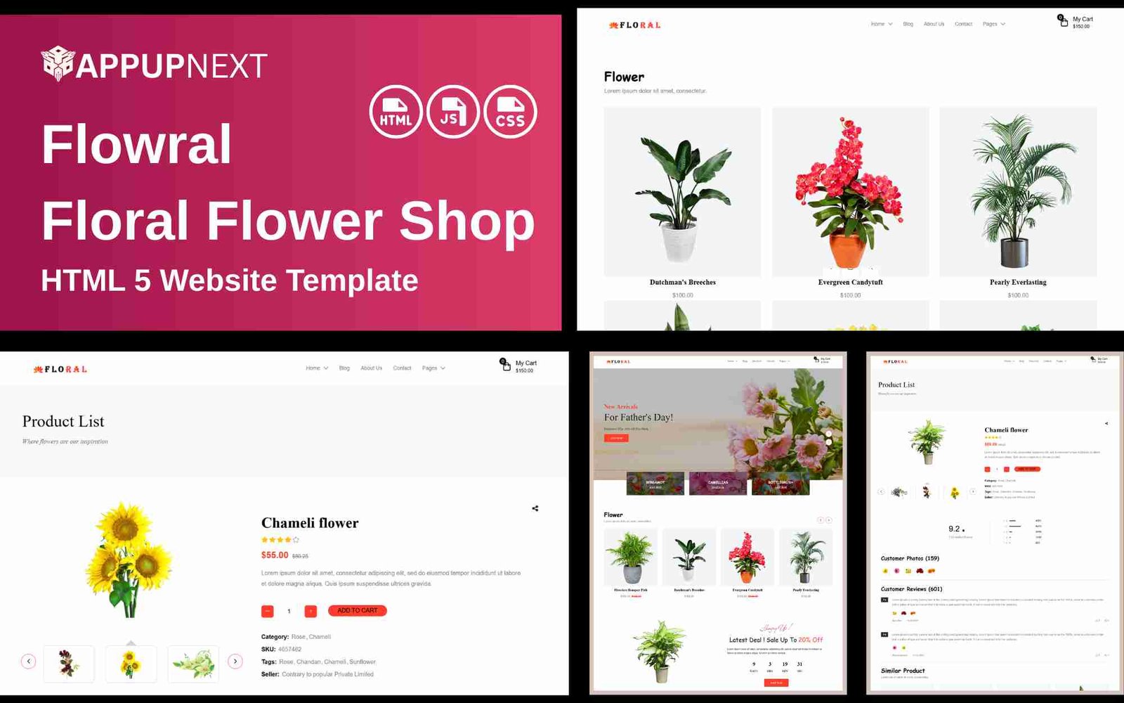 Flowral -Floral Flower Shop - HTML 5 Website Template - v2