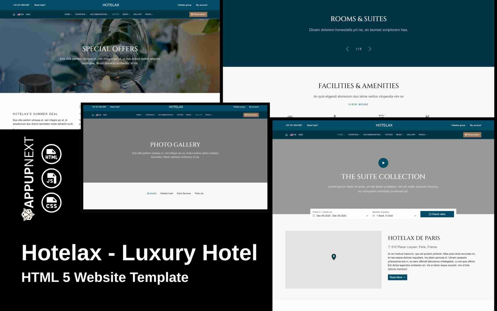 Hotelax - Luxury Hotel - HTML 5 Website Template - v2